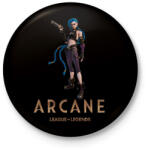 printfashion Arcane - Fortnite Jinx - Kitűző, hűtőmágnes - Fekete (14747129)