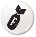 printfashion F bomb - Kitűző, hűtőmágnes - Fehér (3082780)