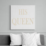 printfashion His Queen - Vászonkép - Fehér (6624950)