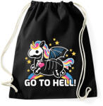 printfashion Go to hell unikornis - Sportzsák, Tornazsák - Fekete (13989092)