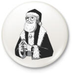 printfashion Geek Mikulás - Kitűző, hűtőmágnes - Fehér (5526248)