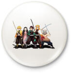 printfashion Kimetsu No Yaiba X Ice - Demon Slayer Character - Kitűző, hűtőmágnes - Fehér (5766024)
