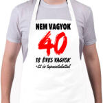 printfashion Nem vagyok 40! - Kötény - Fehér (4903728)