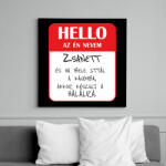 printfashion Hello az én nevem - Bögre - Vászonkép - Fekete (7022417)