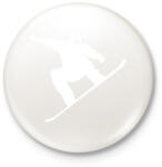 printfashion Snowboard 04 - Kitűző, hűtőmágnes - Fehér (11349146)