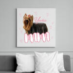 printfashion Yorkie Mama - Vászonkép - Fehér (11549530)