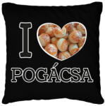printfashion I love Pogácsa - Párnahuzat, Díszpárnahuzat - Fekete (11896107)