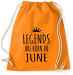 printfashion A legendák júniusban születnek - Sportzsák, Tornazsák - Narancssárga (247060)