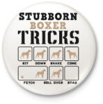 printfashion Boxer tricks - Kitűző, hűtőmágnes - Fehér (3077133)