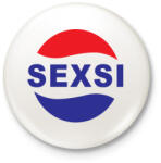 printfashion Sexsi - Kitűző, hűtőmágnes - Fehér (3078267)