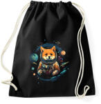 printfashion Shiba asztranauta - Sportzsák, Tornazsák - Fekete (14033946)