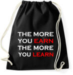 printfashion A több dolog amit elérsz, abból mindig tanulsz - Sportzsák, Tornazsák - Fekete (1360973)