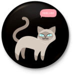 printfashion Mesélj még - Kitűző, hűtőmágnes - Fekete (11589894)