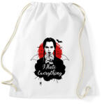printfashion i hate everything - Sportzsák, Tornazsák - Fehér (2885138)