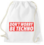printfashion Don't worry, Be techno - Sportzsák, Tornazsák - Fehér (1804233)