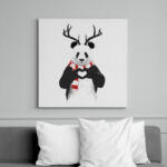 printfashion Xmas panda - Vászonkép - Fehér (6622510)