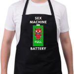 printfashion sex machine batteryFULL - Kötény - Fekete (4929928)