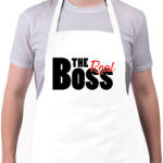 printfashion The Real Boss - Kötény - Fehér (4902452)
