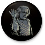 printfashion Salt Bae Einstein - Kitűző, hűtőmágnes - Fekete (3092547)