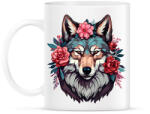 printfashion Farkas virágokkal - Bögre - Fehér (15746564)