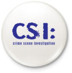 printfashion csi-1-1-blue - Kitűző, hűtőmágnes - Fehér (3076996)