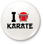 printfashion I love Karate - Kitűző, hűtőmágnes - Fehér (9449455)