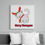 printfashion Merry Kiss my ass cica - Vászonkép - Fehér (14631323)