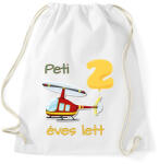 printfashion Piros helikopter - Névvel, számmal - Sportzsák, Tornazsák - Fehér (6242275)