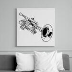 printfashion trombita - Vászonkép - Fehér (8466079)