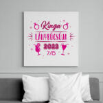 printfashion Lánnybúcsú - Névvel - Vászonkép - Fehér (13157616)