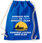 printfashion Horgász szív - Sportzsák, Tornazsák - Bright royal (4768261)