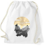 printfashion Vonyító farkasok - Sportzsák, Tornazsák - Fehér (13502467)