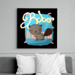 printfashion kurwa bober - Vászonkép - Fekete (15936628)