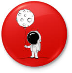 printfashion Hold lufi - Kitűző, hűtőmágnes - Piros (4213221)