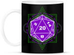 printfashion Sci-Fi D20 (Lila-Zöld) - Bögre - Fekete (2654420)