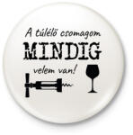 printfashion Túlélő csomag - Táska minta - Kitűző, hűtőmágnes - Fehér (7005099)