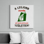 printfashion Festő szülinapja április színes - Vászonkép - Fehér (6638396)