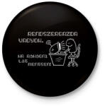 printfashion RENDSZERGAZDA - Kitűző, hűtőmágnes - Fekete (3092566)