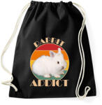 printfashion Rabbit addict - Sportzsák, Tornazsák - Fekete (7340613)