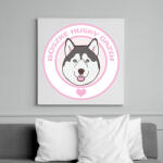 printfashion Büszke gazdi: Husky - Vászonkép - Fehér (6628791)