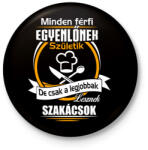 printfashion Legjobbak lesznek szakácsok - Kitűző, hűtőmágnes - Fekete (3099681)