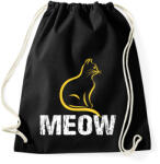 printfashion MEOW - Sportzsák, Tornazsák - Fekete (986593)