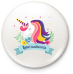 printfashion Igazi unikornis egyszarvú - Kitűző, hűtőmágnes - Fehér (3078095)
