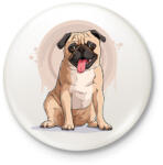 printfashion kutya - Kitűző, hűtőmágnes - Fehér (15332077)