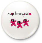 printfashion Squid game trio dab fekete - Kitűző, hűtőmágnes - Fehér (5727428)
