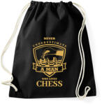 printfashion A man who loves chess - Sportzsák, Tornazsák - Fekete (7452336)