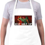 printfashion Just shut up - Kötény - Fehér (7087480)