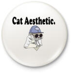 printfashion cat aesthetic - Kitűző, hűtőmágnes - Fehér (12644461)