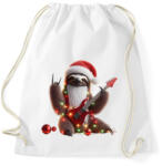 printfashion Vicces karácsonyi gitáros rocker party lajhár - Sportzsák, Tornazsák - Fehér (15243335)