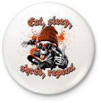 printfashion Skateboard Graphic - Kitűző, hűtőmágnes - Fehér (16861569)